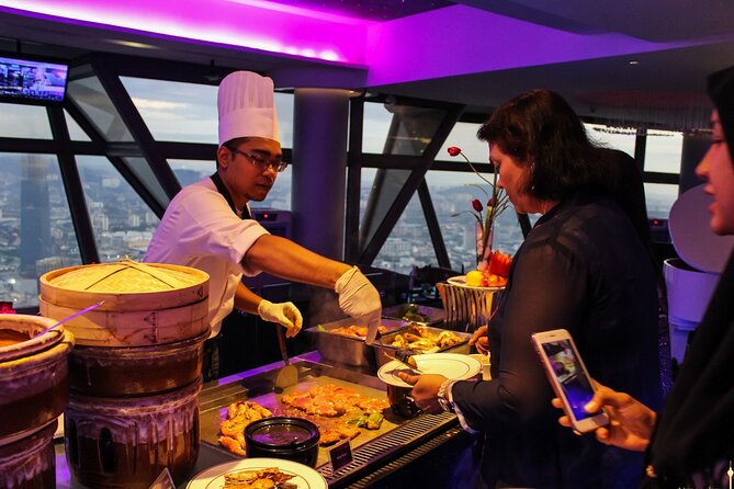 Dining at ORBIT Revolving Restaurant KL Tower with Transfers - The buffet spread: Malaysian comfort plus international favorites