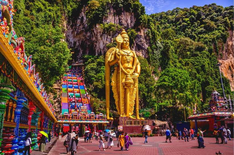 From Kuala Lumpur: Batu Caves Cultural Temple Tour - Batu Caves: the 272 steps, the golden Murugan statue, and Cathedral Cave
