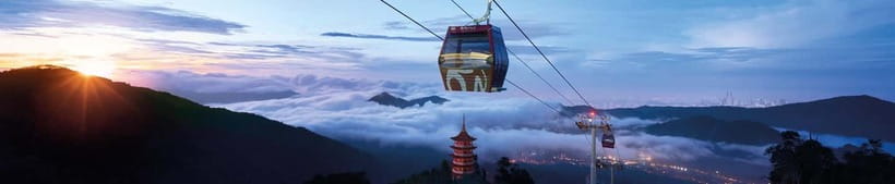 Genting Highland: Premium Outlets Cable Car - Chin Swee Station stop: temple photos with a real viewpoint