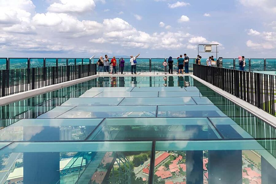 Melaka: The Shore Sky Tower Admission Ticket - The ride up and the first big panorama