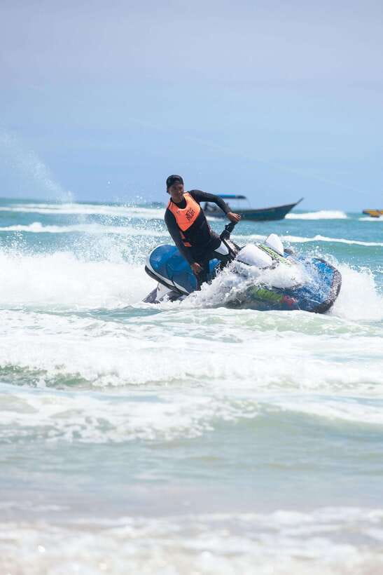 (PRIVATE) Platinum Package Jet Ski Tour Langkawi, Red Ray - Getting picked up and geared up the Red Ray way