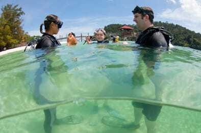 RAID Try-Dive in Kota Kinabalu, Sabah - The morning prep: forms, safety talk, and getting comfortable